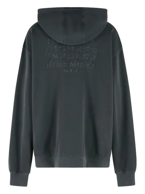 Maison Margiela zip-up drawstring hoodie