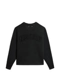Golden Goose sweatshirt in washed black with reverse logo on the back - Jersey Capsule