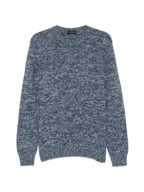 Tagliatore Salen marl-knit crew neck sweater