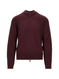 Emporio Armani textured zip-up cardigan