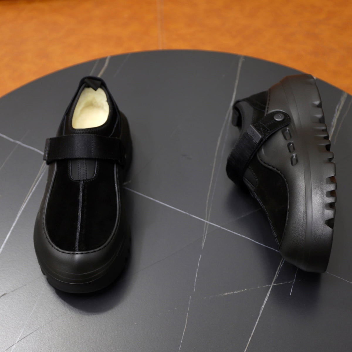 UGG Black Strap Platform Casual Shoes