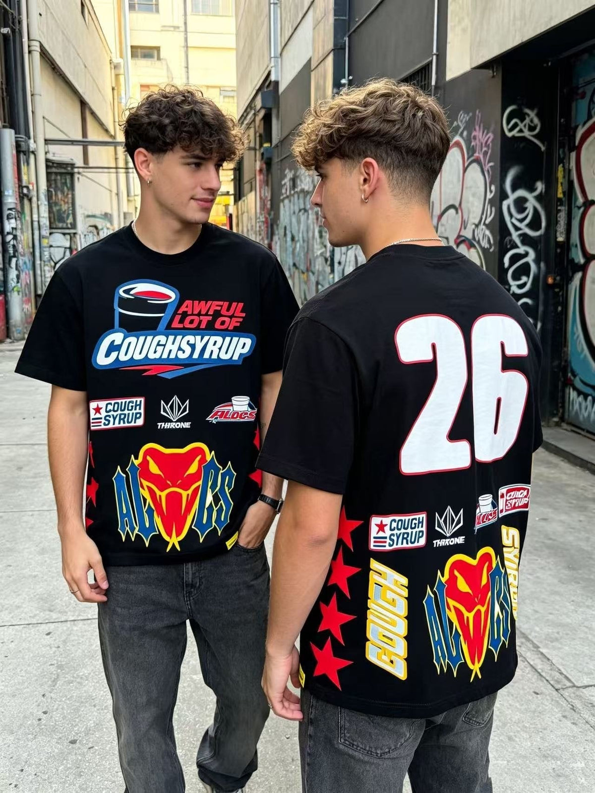 THAT'S A AWFUL LOT OF COUGH SYRUP Front & Back Graphic T-Shirt