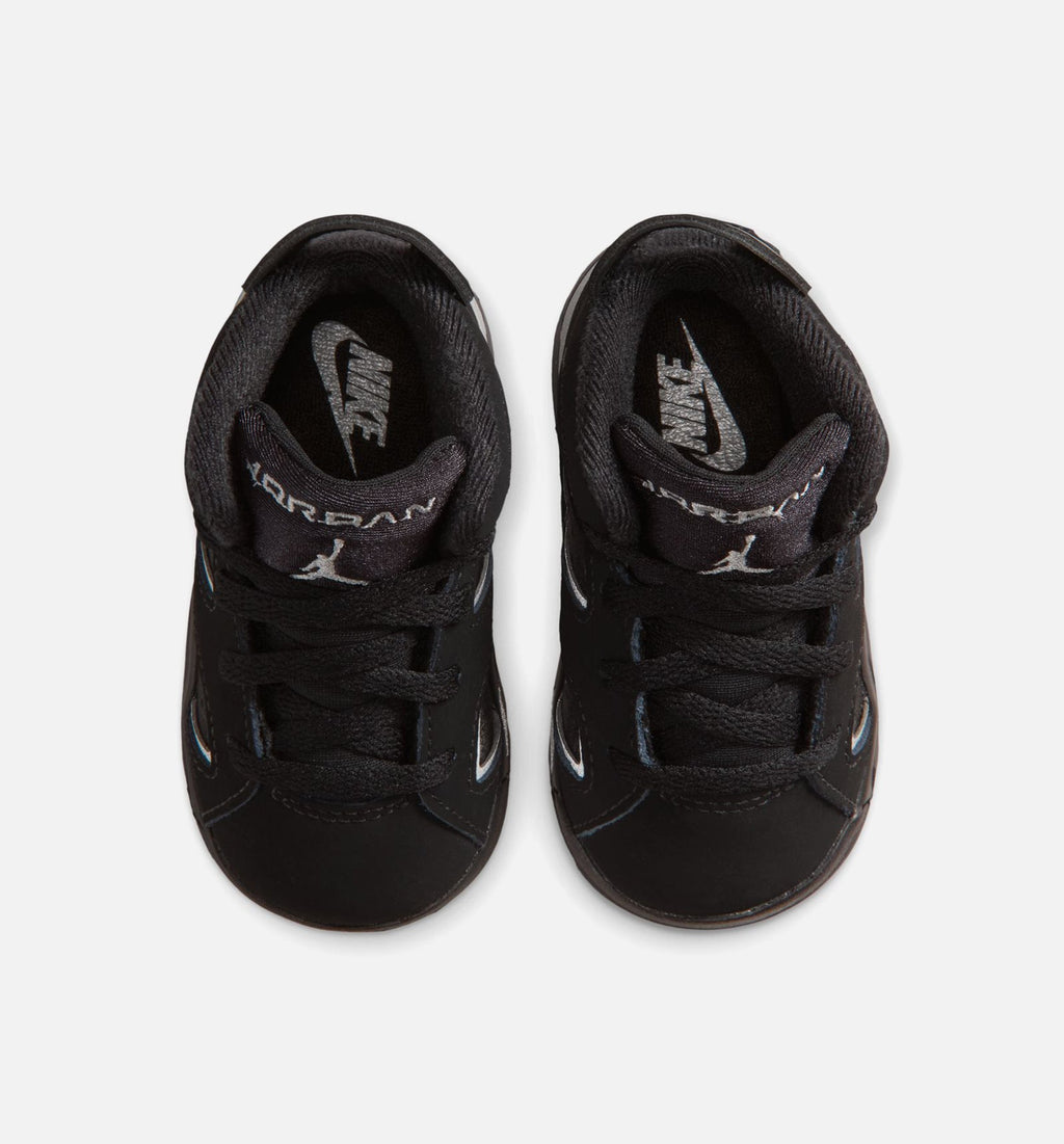 Air Jordan 6 Cap & Gown Infant/Toddler Lifestyle Shoes - Black/Reflective Silver/Black