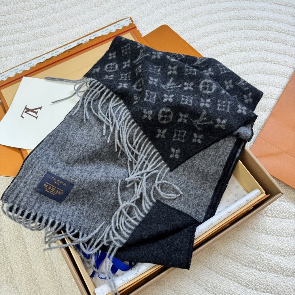 Louis Vuitton Monogram Fringed Scarf